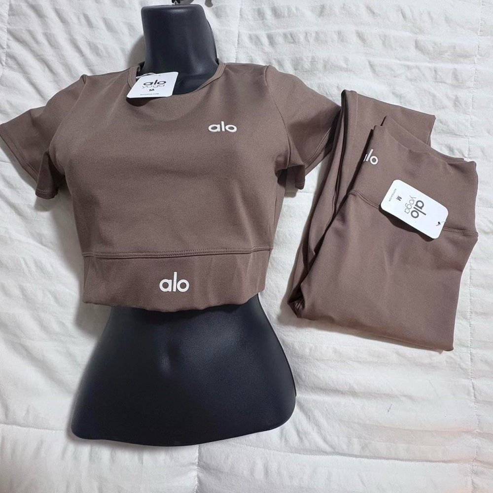 ALO Yoga brown Activewear Set